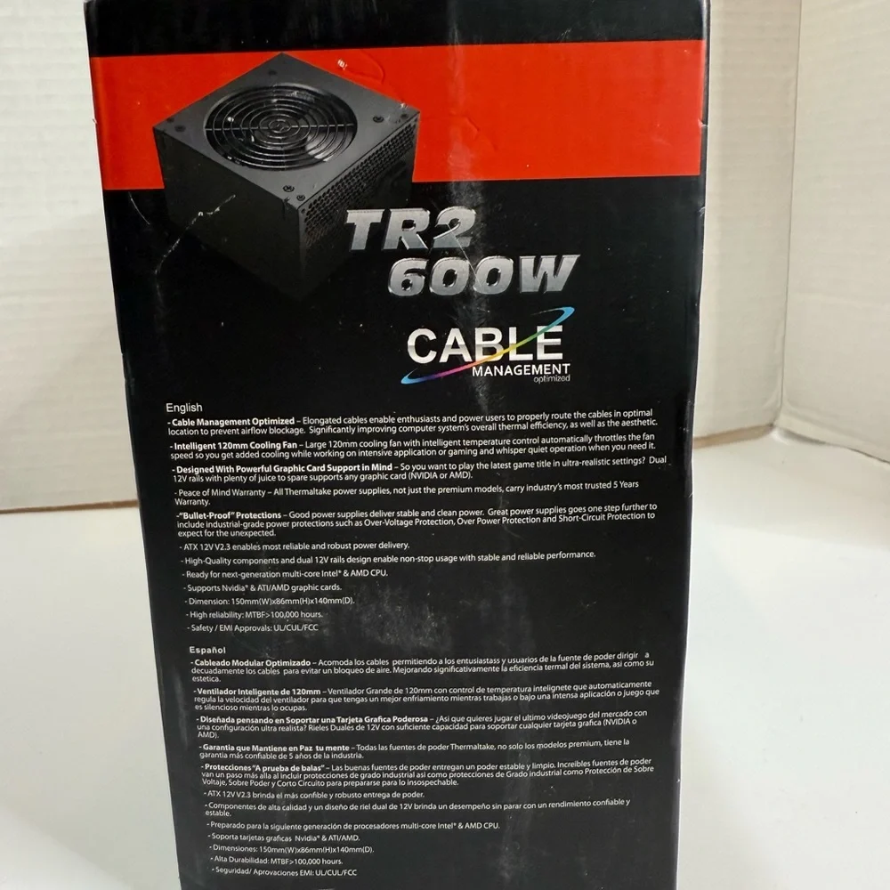 TR2 600W Power Supply - Black